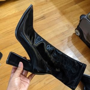 Black sock booties (not leather)